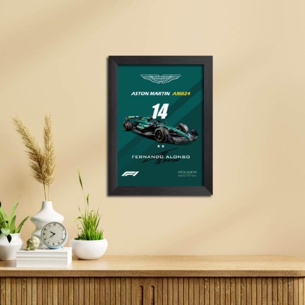 Fernando Alonso F1 Racing Car Aston Martin AMR 24 Poster Painting - Image 5