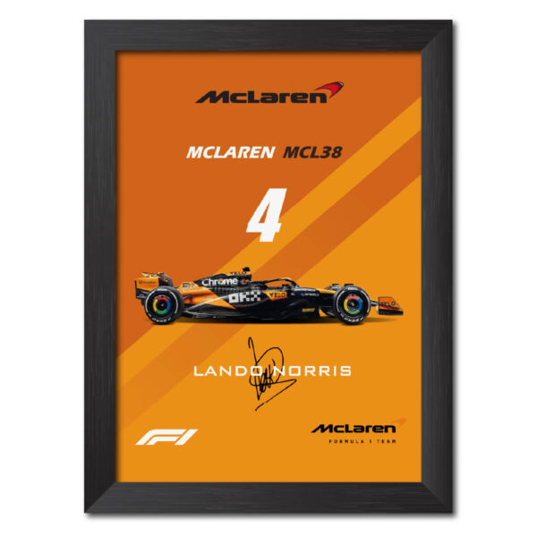 Lando Norris F1 Racing Car McLaren MCL38 Poster Painting