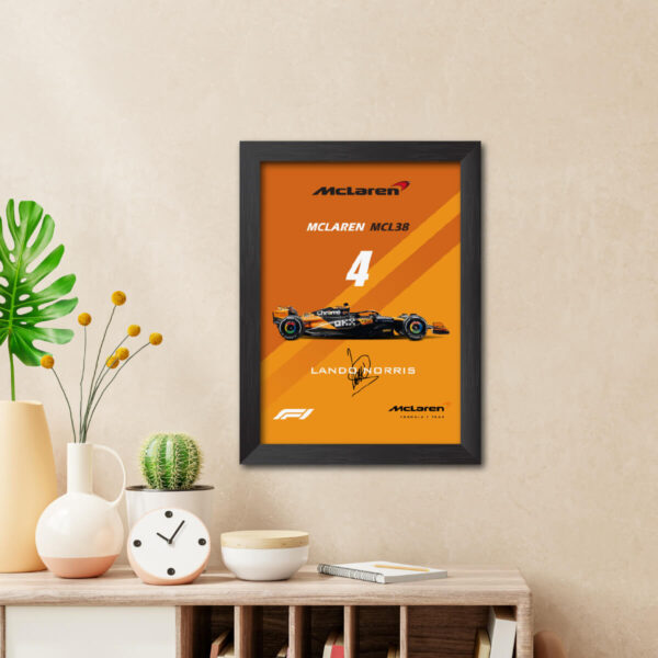 Lando Norris F1 Racing Car McLaren MCL38 Poster Painting - Image 3