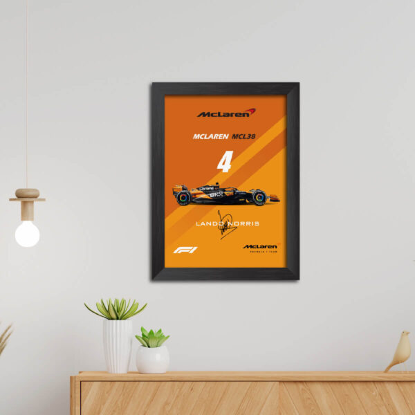 Lando Norris F1 Racing Car McLaren MCL38 Poster Painting - Image 4