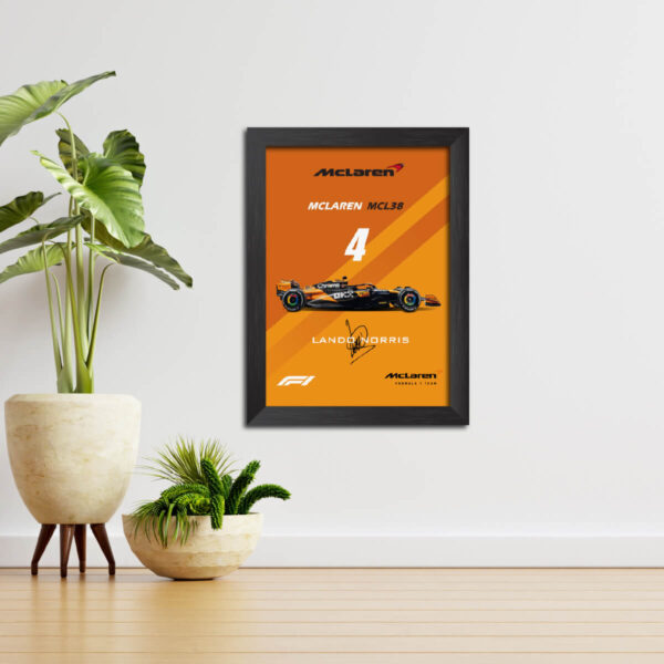 Lando Norris F1 Racing Car McLaren MCL38 Poster Painting - Image 2