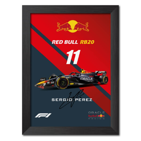 Sergio Perez F1 Racing Car Redbull RB20 Poster Painting