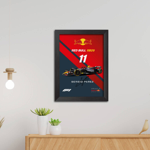 Sergio Perez F1 Racing Car Redbull RB20 Poster Painting - Image 4