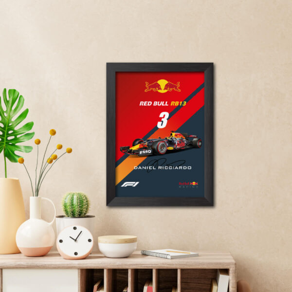 Daniel Ricciardo F1 Racing Car Redbull RB13 2017 edition Poster Painting - Image 3