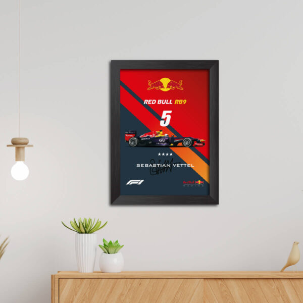 Sebastian Vettel F1 Racing Car Redbull RB9 2013 edition Poster Painting - Image 3