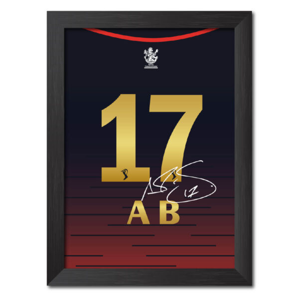 AB de Villiers RCB Jersey Print Framed Painting