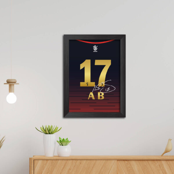 AB de Villiers RCB Jersey Print Framed Painting - Image 4