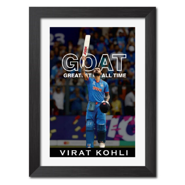 Virat Kohli India Cricket Team Poster Framed Painting