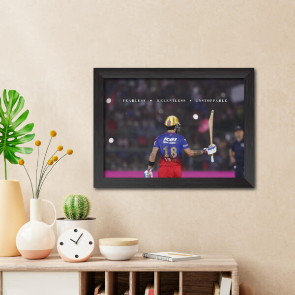 Virat Kohli RCB Poster Framed Painting - Image 2