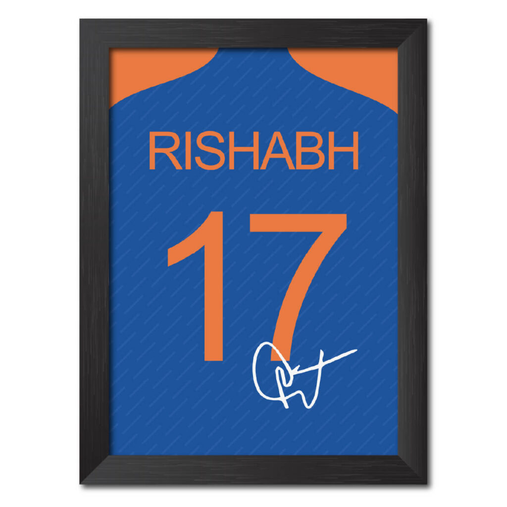 Rishabh Pant T20 Worldcup Jersey Poster Framed Painting