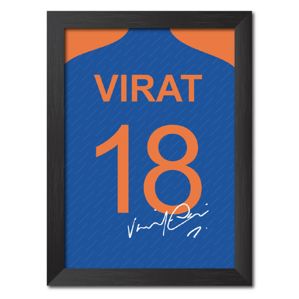 Virat Kohli T20 Worldcup Jersey Poster Framed Painting