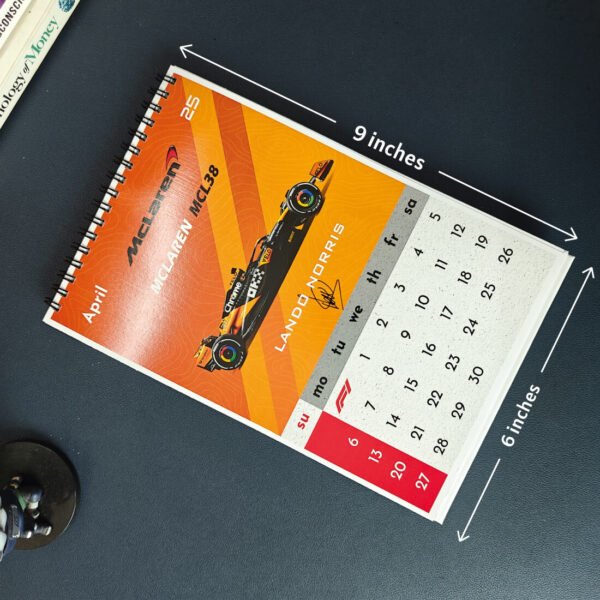 F1 Desk Calendar 2025 (6 x 9 inches) - Image 2