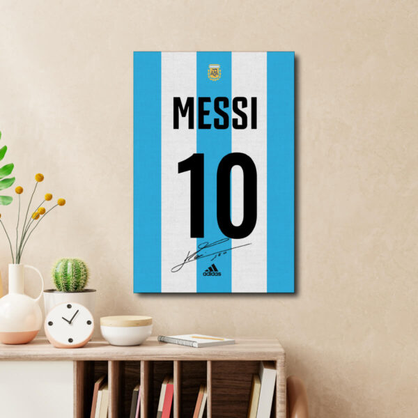 Lionel Messi Argentina Jersey Canvas Limited Edition - Image 2