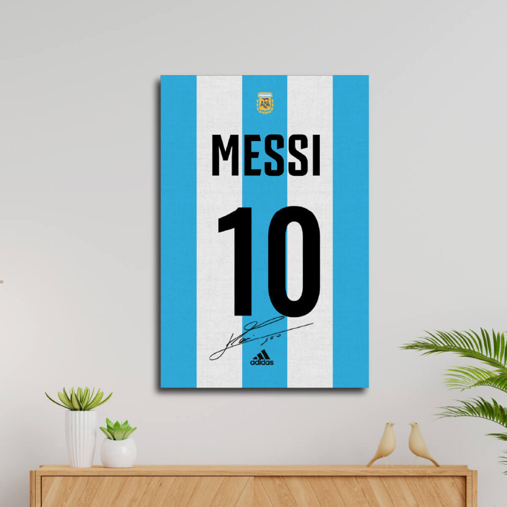 Lionel Messi Argentina Jersey Canvas Limited Edition