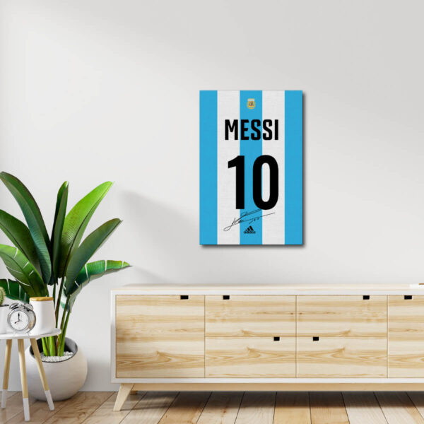 Lionel Messi Argentina Jersey Canvas Limited Edition - Image 3