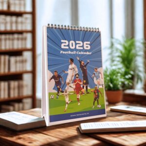 Football Desk Calendar 2026 (6 x 9 inches)